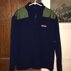Vineyard vines blue and green sheep shirt